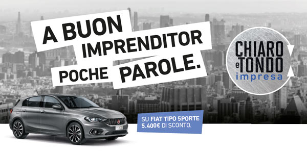 Chiaro e Tondo impresa su fiat Tipo 5 porte