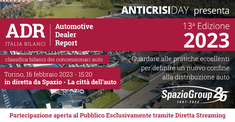 Presentazione Automotive Dealer Report 2023, segui la diretta streaming live da Spazio!